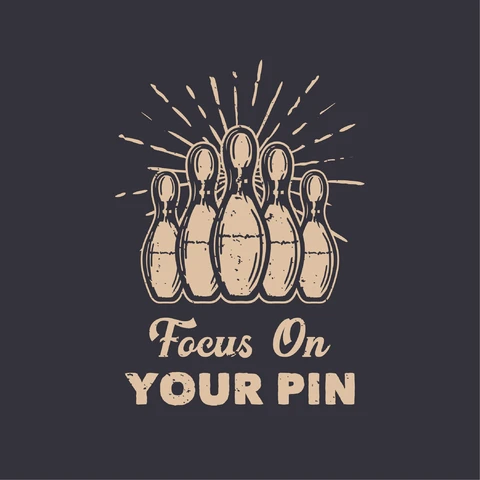 EPS,JPG Vintage Bowling Graphic Design
