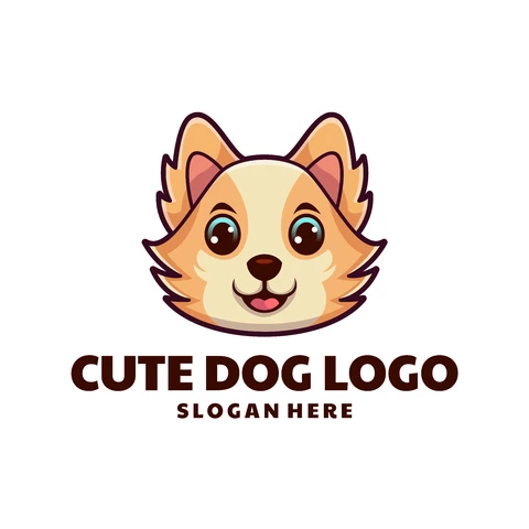 EPS,JPG Playful Cartoon Dog Logo Design