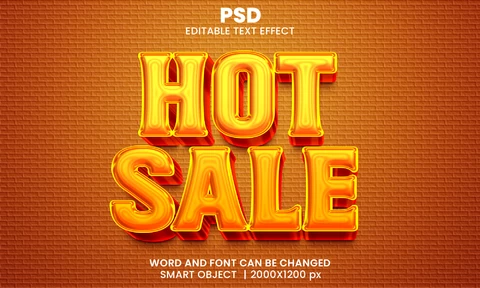 PSD Effet de texte 3d en vente immédiate