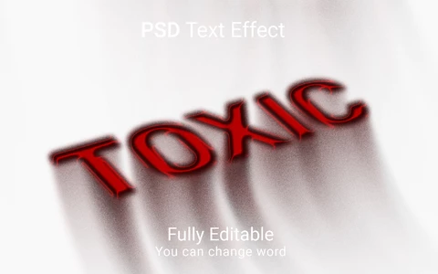 PSD Toxic Font Style Effect