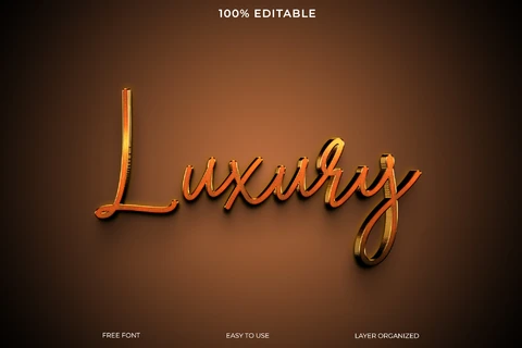 PSD Effet de style de texte luxueux