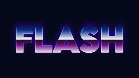 AI,EPS Efeito de texto em flash