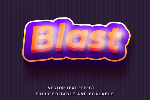 EPS Blast Foggy 3D Font Style Effect