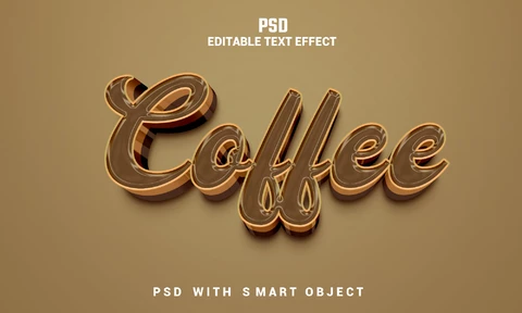 PSD Coffee Text Effect