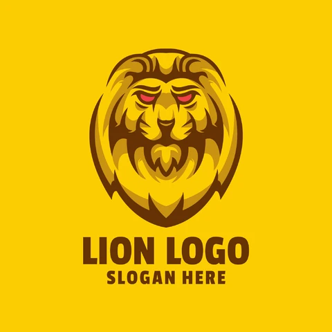 EPS,JPG Modern Mascot Logo with Lion Illustration