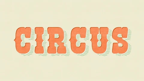 EPS,AI Efeito de texto vintage de circo antigo
