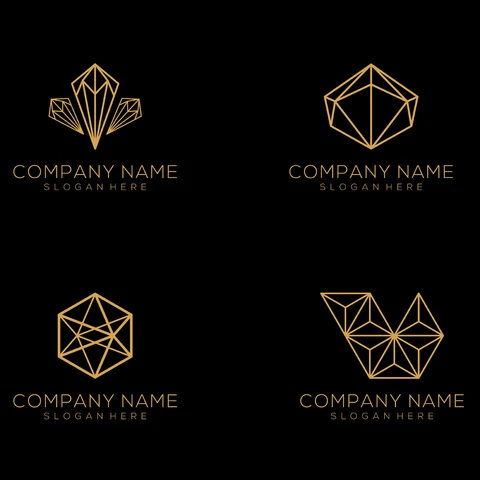 EPS,JPG Geometric Luxury Logo Design