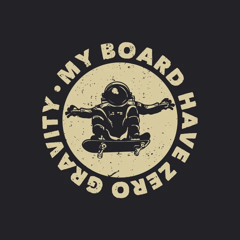 EPS,JPG Vintage Skateboard Astronaut Design