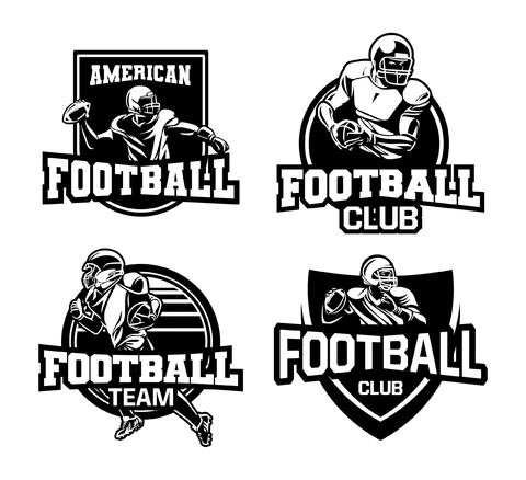 EPS,JPG Vintage American Football Logo Set