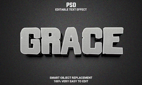 PSD Efeito de texto Grace