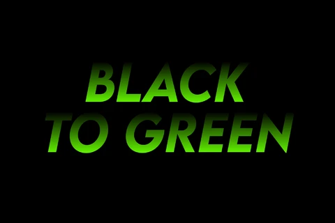 AI,EPS Efeito de texto gradiente de preto para verde