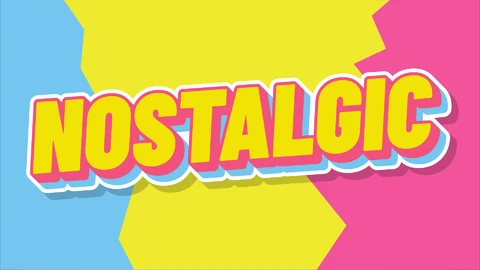 AI,EPS Nostalgic Pop Text Effect