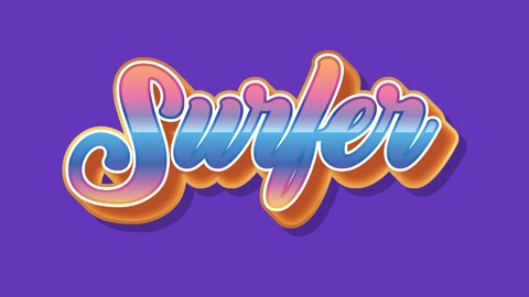 AI,EPS Surfer Text Effect