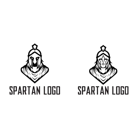 EPS,JPG Minimalist Spartan Logo Design