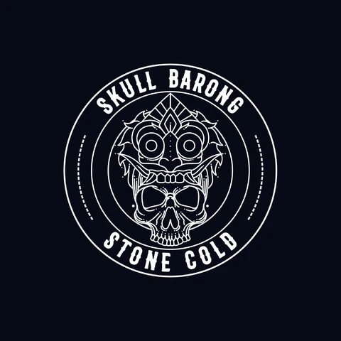 EPS,JPG Emblemat barong z czaszką w stylu vintage