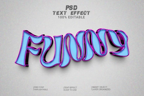 PSD Komik yazı tipi stili metin efekti