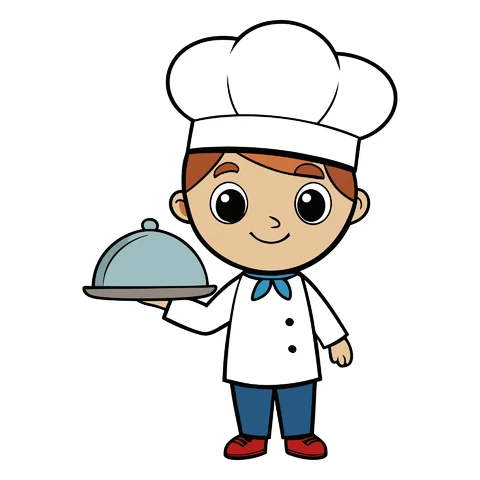 AI,JPG Cartoon Chef Character Illustration