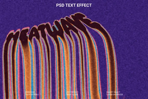 PSD Heatwave Melting Paint Font Style Effect