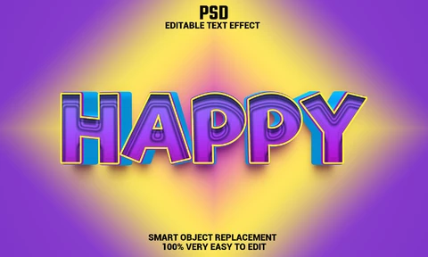 PSD Effet de texte joyeux