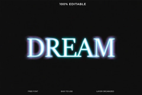 PSD Dream Font Style Text Effect