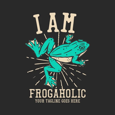 EPS,JPG Vintage Style Frog Illustration T-shirt Design