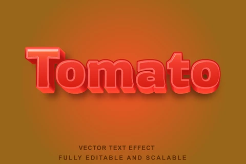 EPS Tomato Soup 3D Font Style Effect