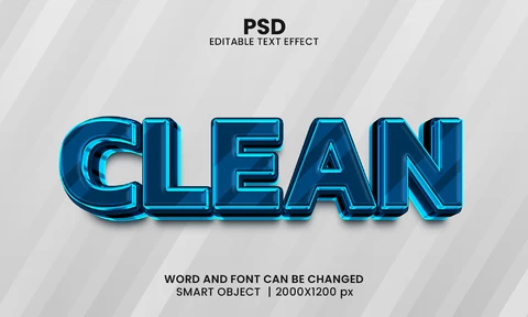 PSD クリーンな3Dテキスト効果