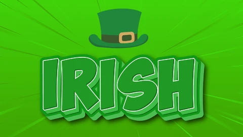 AI,EPS Efeito de texto irlandês