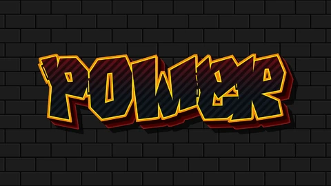 EPS,AI 3d graffiti tekst effect