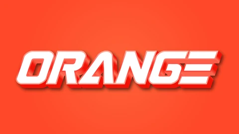 AI,EPS Effet de texte 3d orange