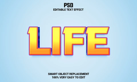 PSD Life Text Effect