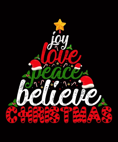PNG,AI,EPS Joy Love Peace Believe Christmas