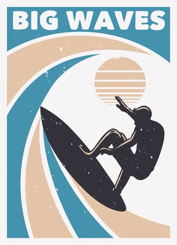 EPS,JPG Retro Surf Poster Design