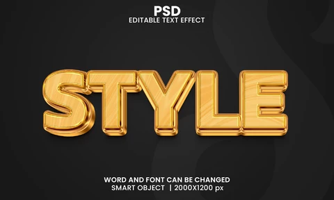 PSD Style 3D Text Effect