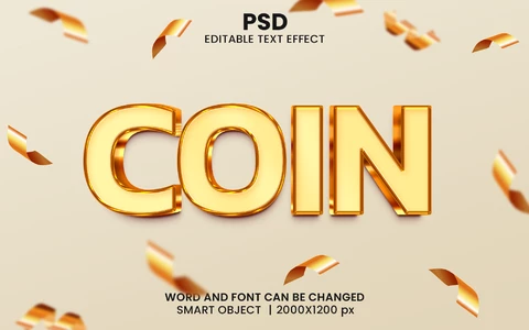 PSD Effet de texte "Coin Party