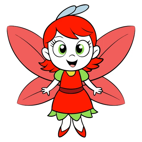 AI,JPG Cartoon Fairy Character Illustration
