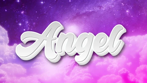 AI,EPS Effetto testo angelo