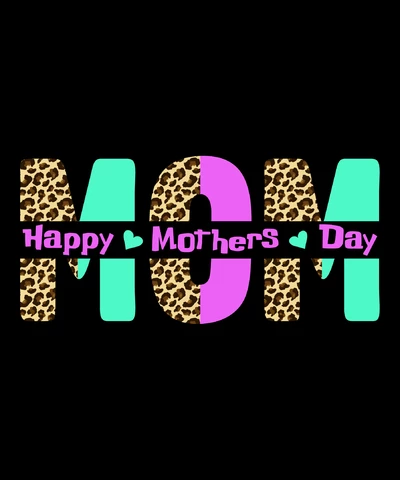 PNG,AI,EPS Mamá feliz día de la madre leopardo