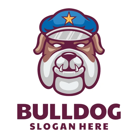 EPS,JPG Mascot Logo with Bulldog Character