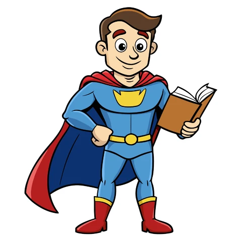 AI,JPG Cartoon Superhero Character Illustration