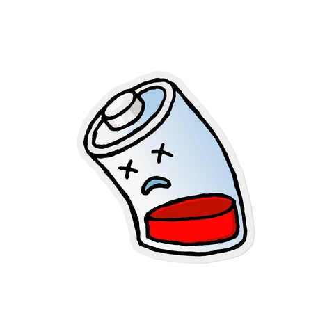 EPS,JPG Hand-Drawn Cartoon Battery Sticker