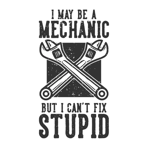 EPS,JPG Vintage Mechanic Quote with Tools Illustration