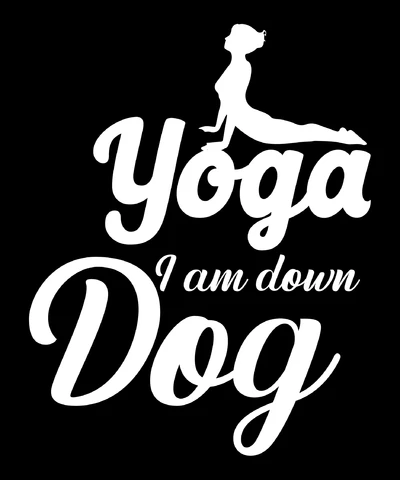 PNG,AI,EPS Yoga Je suis le chien couché