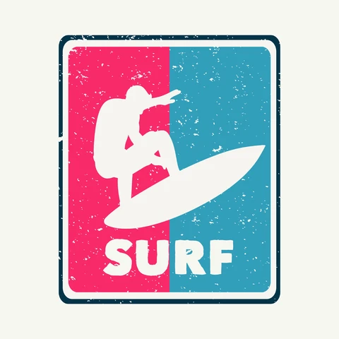 EPS,JPG Vintage Surf Logo Design