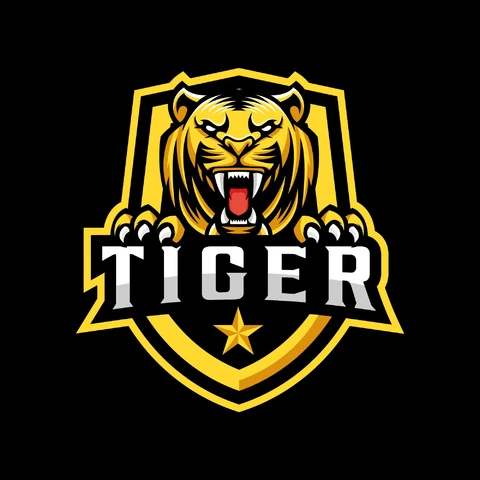 EPS,JPG Mascot Logo Design Featuring a Tiger