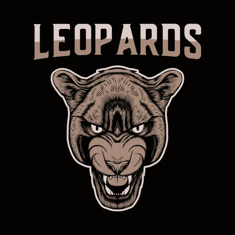 EPS,JPG Design illustrativo vintage per maglietta con leopardo
