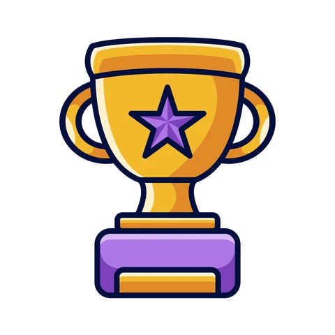 EPS,JPG Flat Illustration of a Trophy Icon