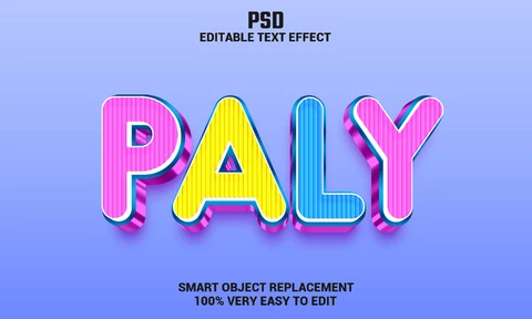 PSD Paly Text Effect