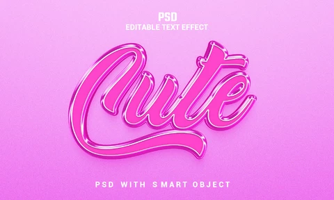 PSD Efeito de texto bonito