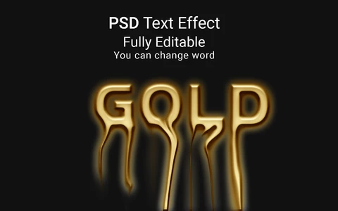 PSD Gold Font Style Effect
